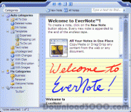 EverNote 1.5 screenshot